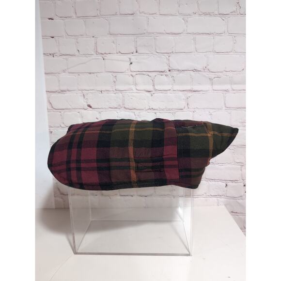 LL Bean Reversible Field Coat For Dogs Saddle Gray Plaid Cotton Outdoor Small - Picture 6 of 10